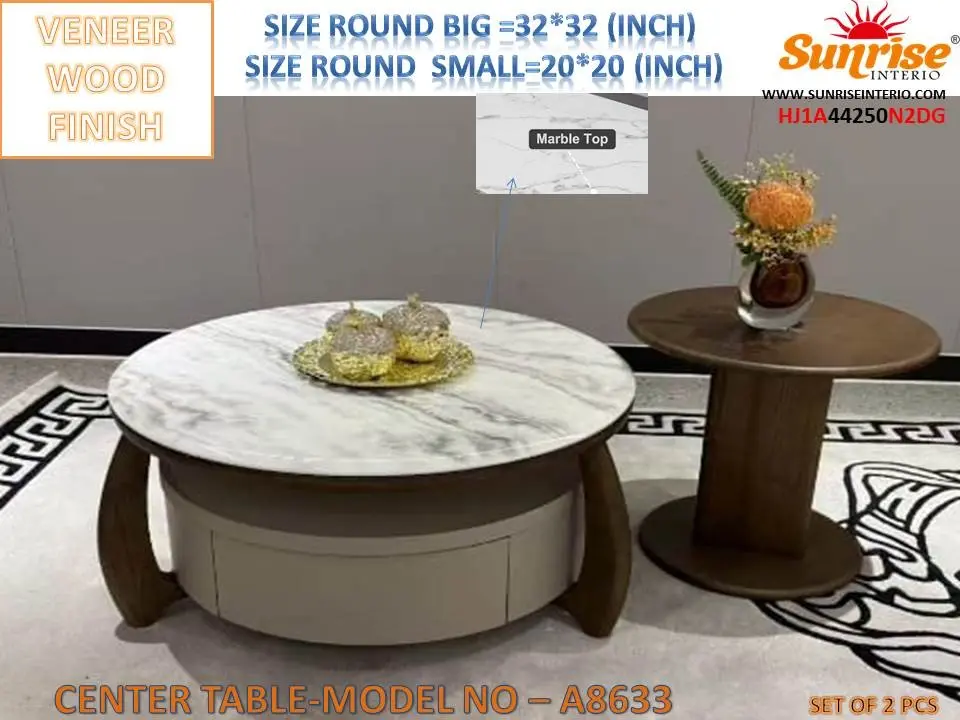 VEENER WOOD FINISH CENTER TABLE (A 8633)